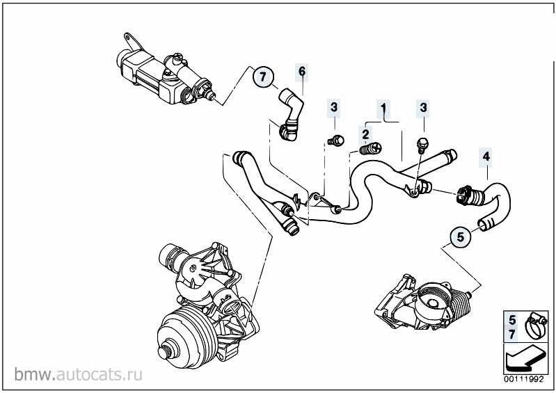 Система охлаждения бмв е60 n52 схема