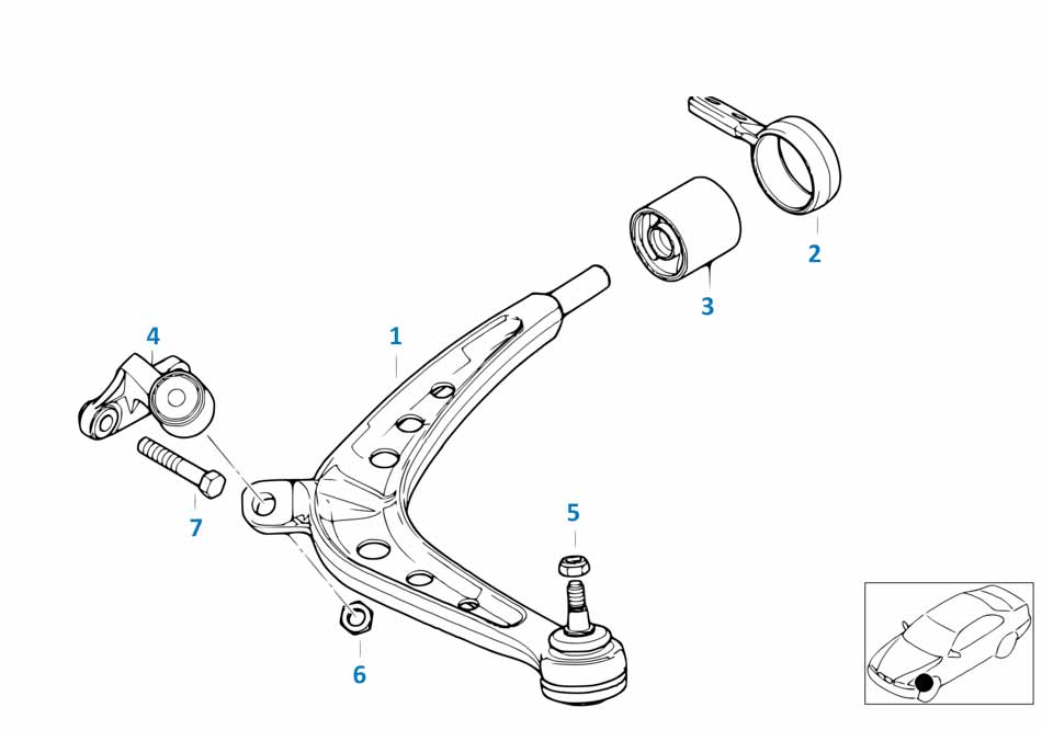 Передняя подвеска бмв е46 схема